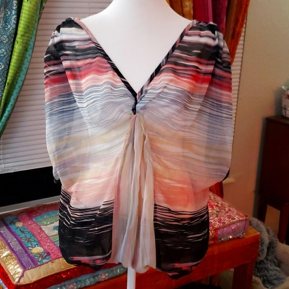 Sheer Striped Blouse - Picture 1 of 6